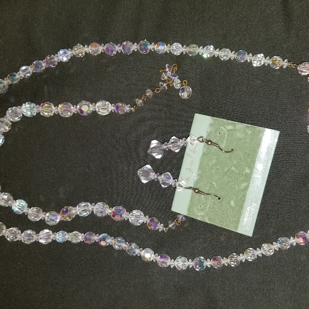 Vintage CLEAR beaded trio - Picture 2 of 4